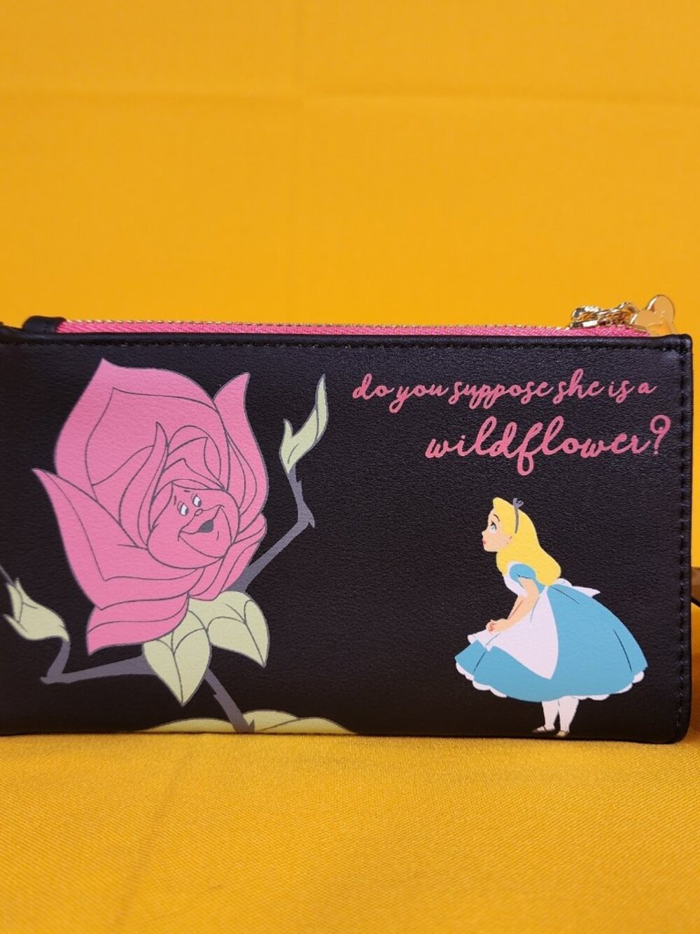 Loungefly Disney Alice in Wonderland Floral Wildflower Butterfly Flap Wallet NEW - Picture 4 of 15